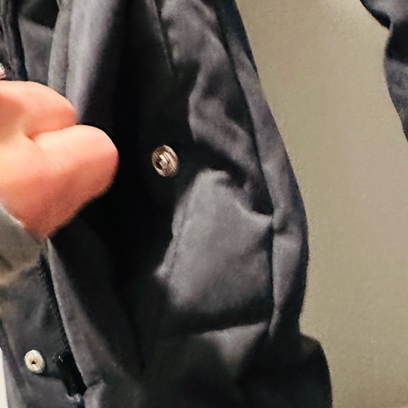 NEW!! Abercrombie & Fitch Black Puffer Jacket Long Quilted Design w/Hood. - Picture 6 of 8